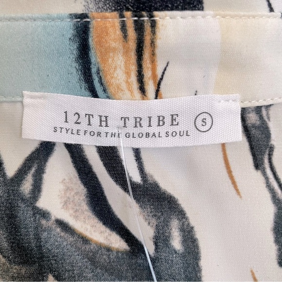 12th Tribe Vaughn Blue Sea Womens Top- Size Small- NWT - Picture 8 of 9